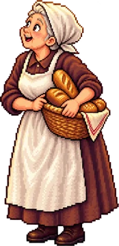 Mrs. Filament, the baker